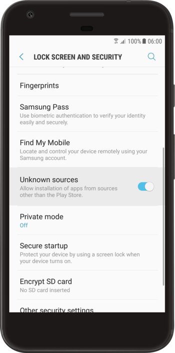 Disable Unknown Sources SpyHuman